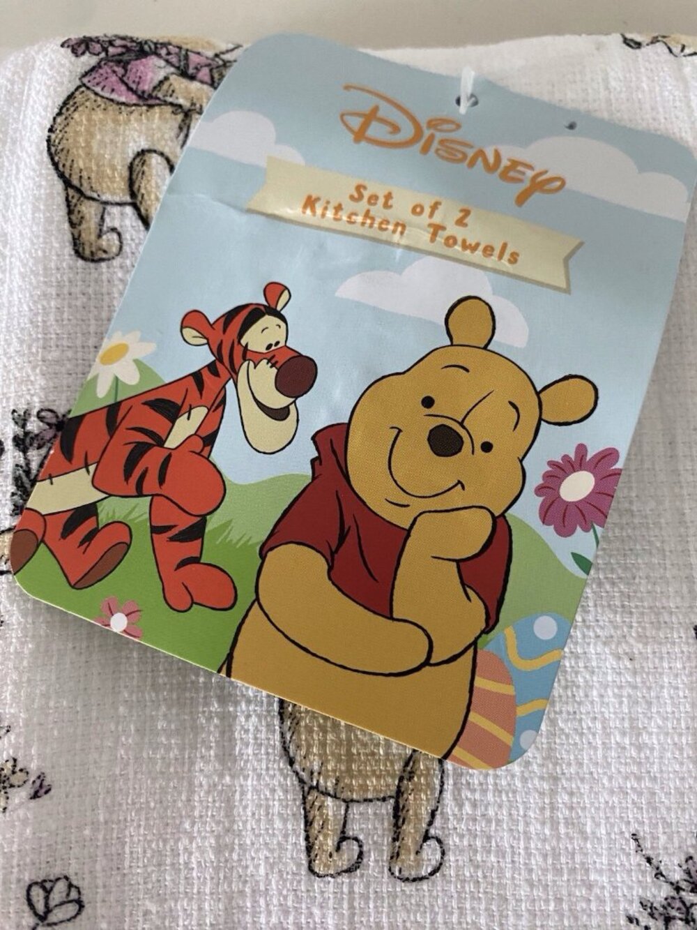2 Pack Disney Winnie the Pooh Floral Flowers Spring Kitchen Towels 16 X 26” NEW - Picture 5 of 13
